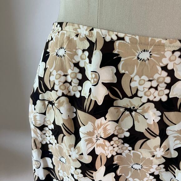 Y2K 2000s Brown Floral Mini Skirt Sz 8 Cottagecore Fairy Grunge - Picture 4 of 7